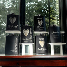 Load image into Gallery viewer, Laser Engraved Whiskey Flask | Wedding Favors | Groomsman/Best-Man Gift