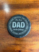 Load image into Gallery viewer, Laser Engraved Slate "Dad" Coasters