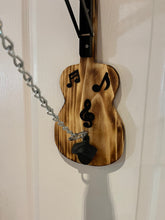 Load image into Gallery viewer, Handcrafted Acoustic Guitar Shaped Folding Wall Mounted Hook & Ring Toss Game