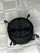 Load image into Gallery viewer, Laser Engraved Slate Drink Coasters - Tree Of Life - Set of 6