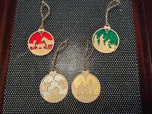 Load image into Gallery viewer, Set of 6 Christmas Tree Ornaments | Holiday Ornaments | Laser Cut Ornaments | Tree Decorations