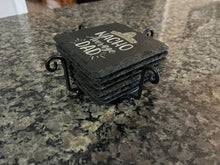 Load image into Gallery viewer, Laser Engraved Slate Coasters - Nacho Average Dad