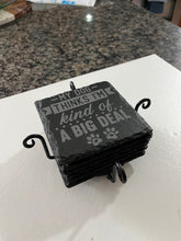 Load image into Gallery viewer, Set of 6 Dog Lover Laser Engraved Slate Coasters