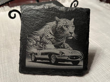 Load image into Gallery viewer, Engraved Slate Coasters | Jaguar Coasters | Drink Coasters