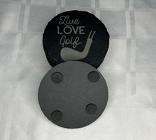 Load image into Gallery viewer, Laser Engraved Golf Slate Coasters