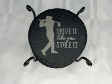 Load image into Gallery viewer, Laser Engraved Golf Slate Coasters