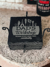Load image into Gallery viewer, Dads Workshop Engraved Slate Coasters