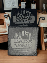 Load image into Gallery viewer, Dads Workshop Engraved Slate Coasters