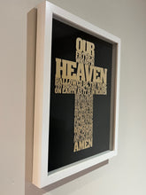Load image into Gallery viewer, Framed Laser Cut Lords Prayer Crosses