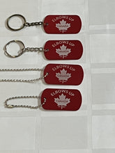Load image into Gallery viewer, Elbows Up Canada Keychain/Key Tag/Laser Engraved