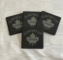 Load image into Gallery viewer, Elbows Up Canada Laser Engraved Drink Coasters