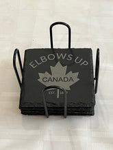 Load image into Gallery viewer, Elbows Up Canada Laser Engraved Drink Coasters