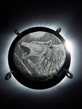 Load image into Gallery viewer, Laser Engraved Wolf Slate Drink Coasters
