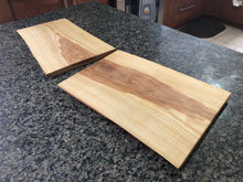 Load image into Gallery viewer, Set of two 17" Live Edge Cherry Serving Tray/Charcuterie Boards