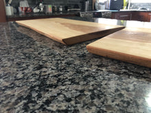 Load image into Gallery viewer, Set of two 17" Live Edge Cherry Serving Tray/Charcuterie Boards