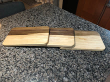 Load image into Gallery viewer, Set of 3 Unique Poplar Hardwood Cheese Boards