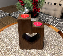 Load image into Gallery viewer, Handcrafted Heart Tea Light Candle Holder