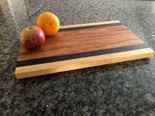 Load image into Gallery viewer, Handcrafted 15 1/2" Serving/Charcuterie Board/ 3 Exotic Woods