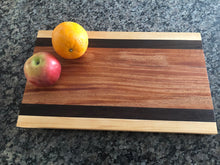 Load image into Gallery viewer, Handcrafted 15 1/2" Serving/Charcuterie Board/ 3 Exotic Woods