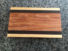 Load image into Gallery viewer, Handcrafted 15 1/2" Serving/Charcuterie Board/ 3 Exotic Woods
