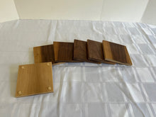 Load image into Gallery viewer, Set of 6 Handcrafted Solid Walnut Coasters