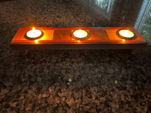 Load image into Gallery viewer, Handcrafted Multi-Wood Tea Light Holder