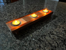 Load image into Gallery viewer, Handcrafted Multi-Wood Tea Light Holder