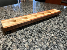 Load image into Gallery viewer, Handcrafted Long Multi-Wood Tea Light Holder