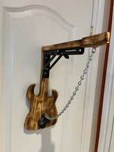 Load image into Gallery viewer, Handcrafted Guitar Shaped Folding Wall Mounted Hook & Ring Toss Game