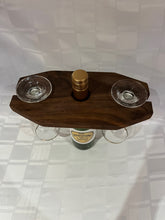 Load image into Gallery viewer, Solid Walnut Handcrafted Wine Glass Holder
