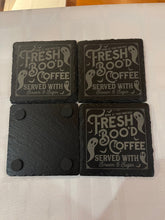 Load image into Gallery viewer, Engraved Slate Halloween Coasters
