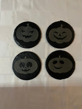 Load image into Gallery viewer, Engeaved Slate Halloween Coasters
