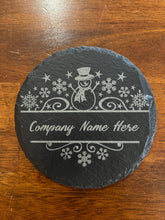 Load image into Gallery viewer, Personalized Engraved Slate Christmas Coasters
