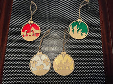Load image into Gallery viewer, Set of 6 Christmas  Tree Ornaments | Holiday Ornaments | Laser Cut Ornaments | Tree Decorations
