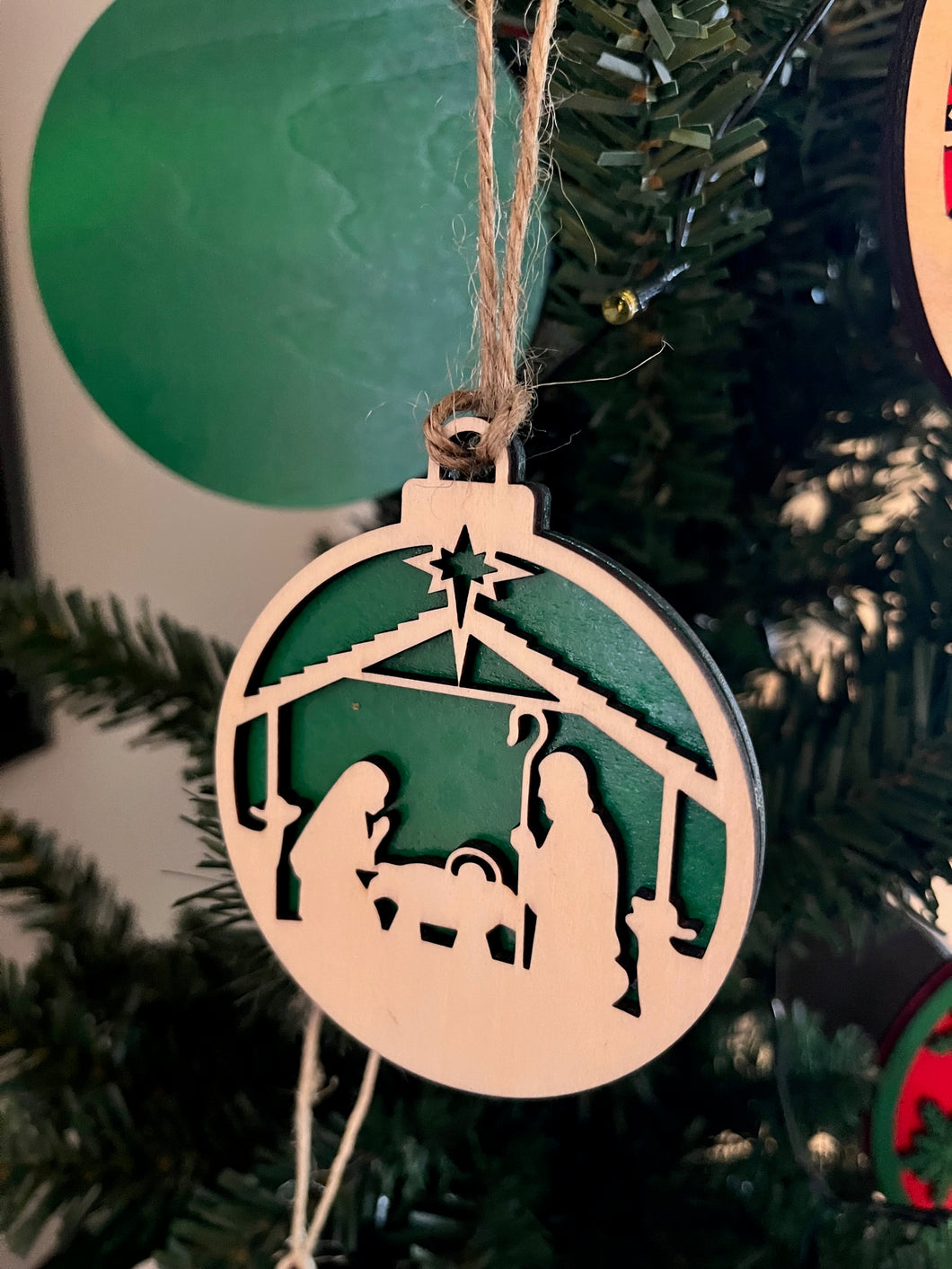 Set of 6 Christmas  Tree Ornaments | Holiday Ornaments | Laser Cut Ornaments | Tree Decorations
