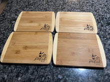 Load image into Gallery viewer, Laser Engraved Mini Cheese Boards - Set of 4
