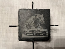 Load image into Gallery viewer, Engraved Slate Coasters | Jaguar Coasters | Drink Coasters

