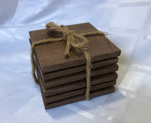 Load image into Gallery viewer, Set of 6 Solid Walnut Coasters
