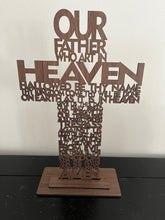 Load image into Gallery viewer, Laser Cut Lords Prayer Cross
