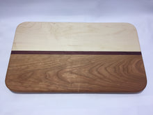 Load image into Gallery viewer, 16&quot; handcrafted 3 wood Cutting Board
