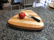 Load image into Gallery viewer, Handcrafted Guitar Pick Shaped Chopping Board
