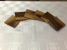 Load image into Gallery viewer, Set of 6 Handcrafted Solid Walnut Coasters
