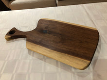 Load image into Gallery viewer, Handcrafted 18 1/2&quot; Walnut Live Edge Charcuterie/Serving Board
