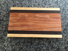 Load image into Gallery viewer, Handcrafted 15 1/2&quot; Serving/Charcuterie Board/ 3 Exotic Woods
