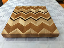 Load image into Gallery viewer, Unique Handcrafted 3D Chevron Pattern Chopping Board
