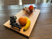 Load image into Gallery viewer, Modern Designed Wood Serving Board with Handles.
