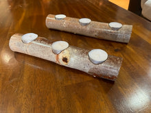 Load image into Gallery viewer, Set of 2 Birchwood Tealight Holders
