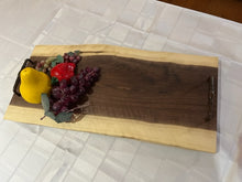 Load image into Gallery viewer, Live Edge Walnut Serving Tray with Handles
