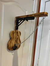 Load image into Gallery viewer, Handcrafted Acoustic Guitar Shaped Folding Wall Mounted Hook &amp; Ring Toss Game
