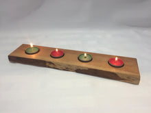 Load image into Gallery viewer, Live Edge Cherry Wood Tea Light Holder
